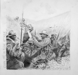 First world war - French poilus under attack